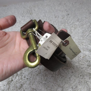 Graham & Spencer brown hook‎ closure leather belt sz S